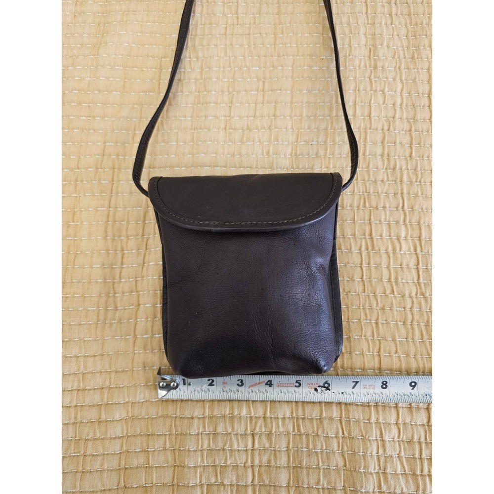 Le Donne Leather Dark Brown Crossbody Bag Small‎ Travel Festival Purse Pouch - Picture 4 of 5
